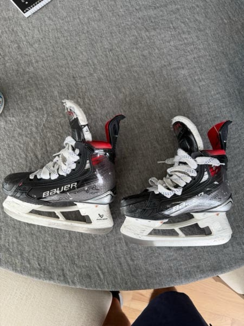 Bauer Youth Ice Hockey Skates in Black and Red